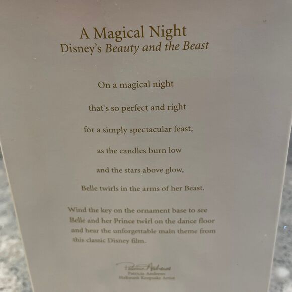 Hallmark Keepsake Beauty & the Beast Disney Christmas Ornament Magical Night - Picture 7 of 10
